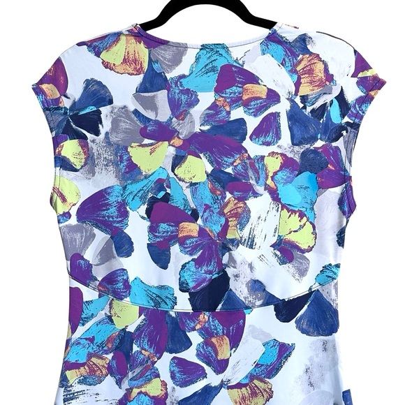 Title Nine Floral Diamalete Colorful Activewear Athletic Dress Size Medium - Picture 10 of 16